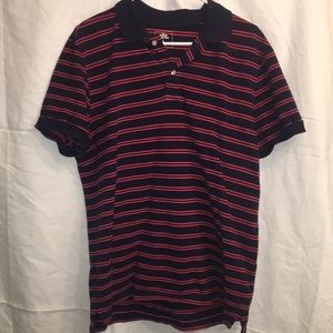 Red and navy polo shirt